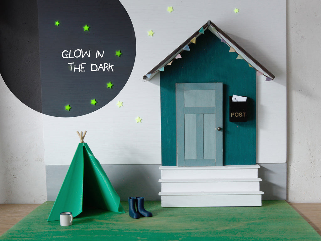 Miniatur Leuchtsterne Glow-in-the-dark - Set of 12