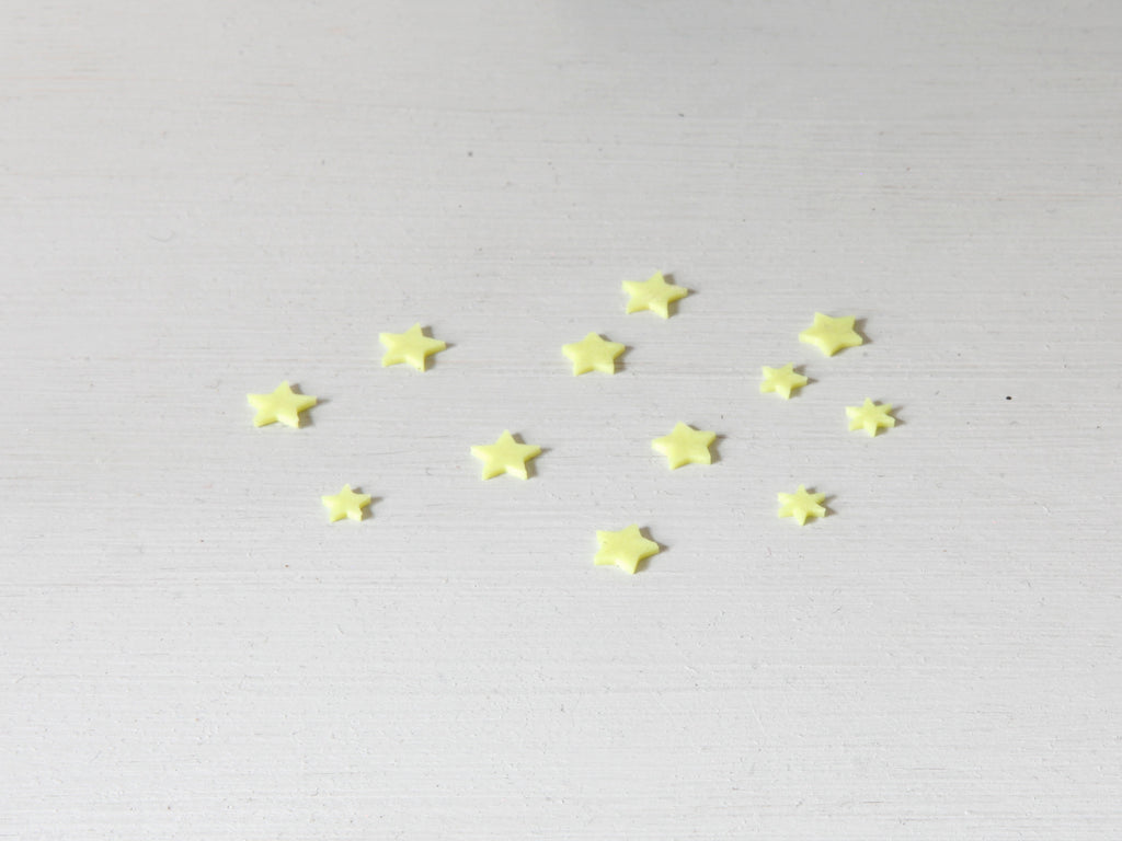 Miniatur Leuchtsterne Glow-in-the-dark - Set of 12