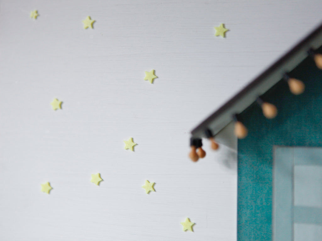 Miniatur Leuchtsterne Glow-in-the-dark - Set of 12