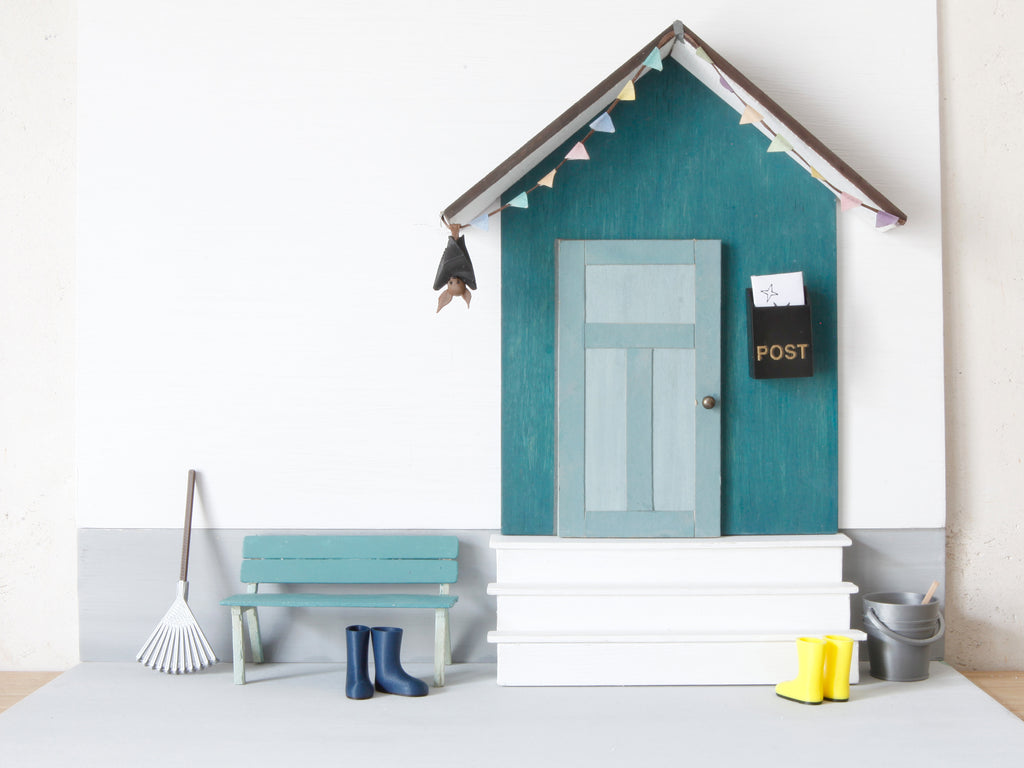 Miniatur Gummistiefel für die Wichteltür