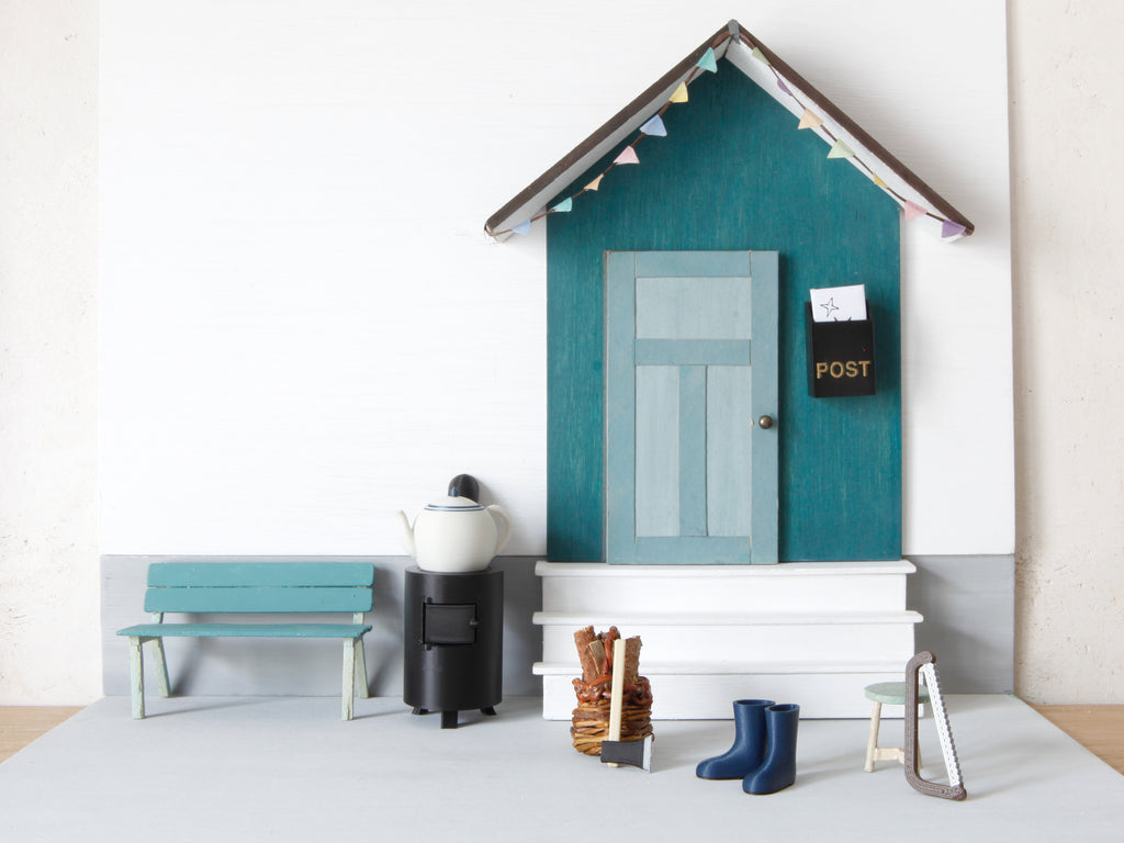 Miniatur Gummistiefel für die Wichteltür