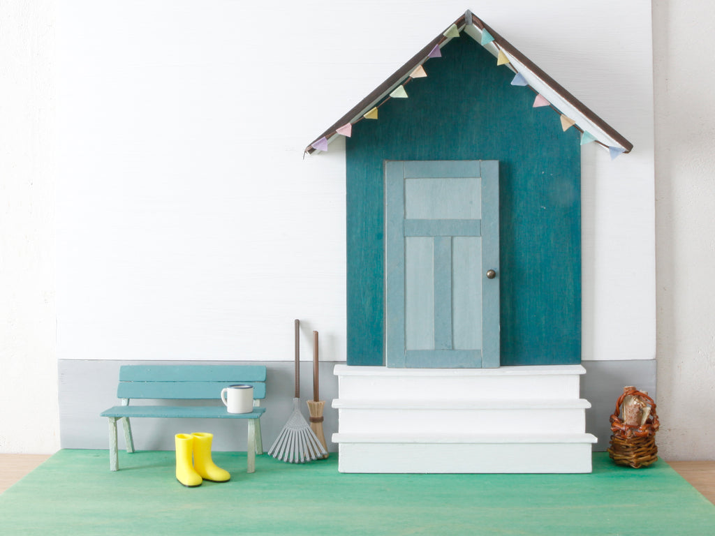 Miniatur Gummistiefel für die Wichteltür