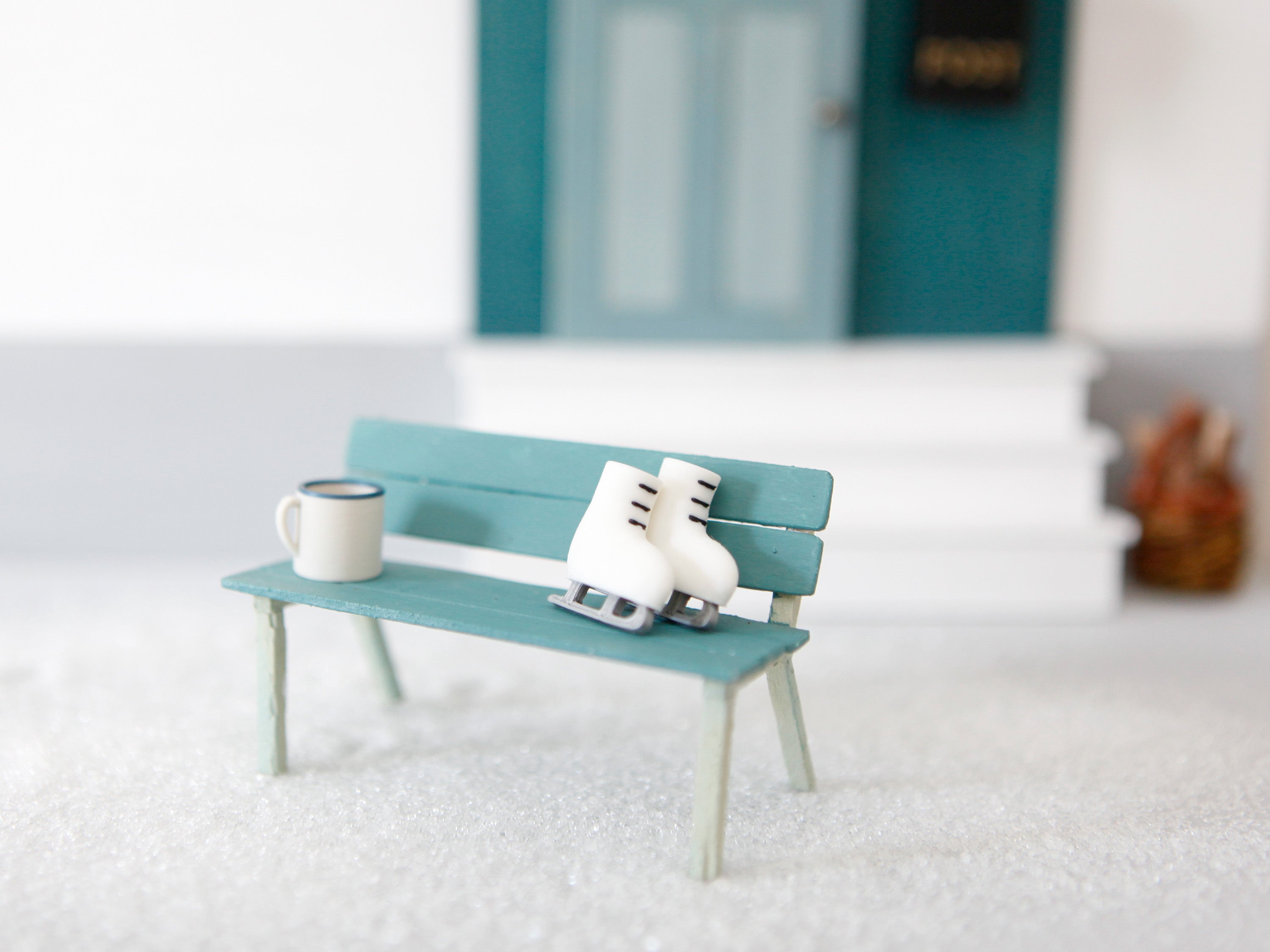 Miniatur Schlittschuhe für die Wichteltür