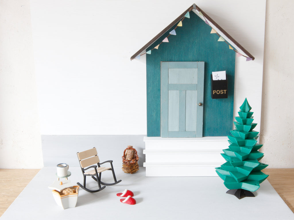 Miniatur Pantoffeln für die Wichteltür