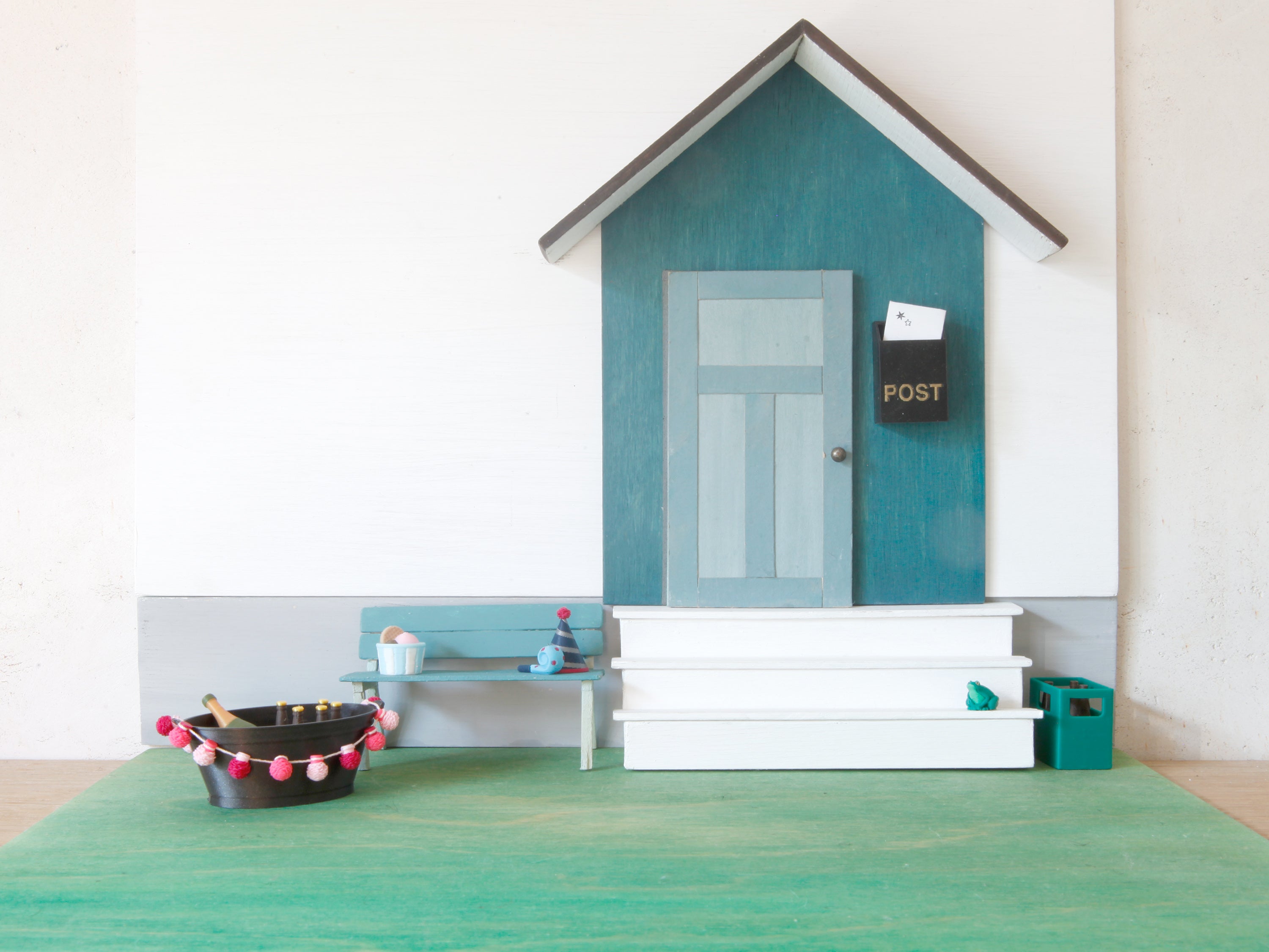 Miniatur Pompom Girlande