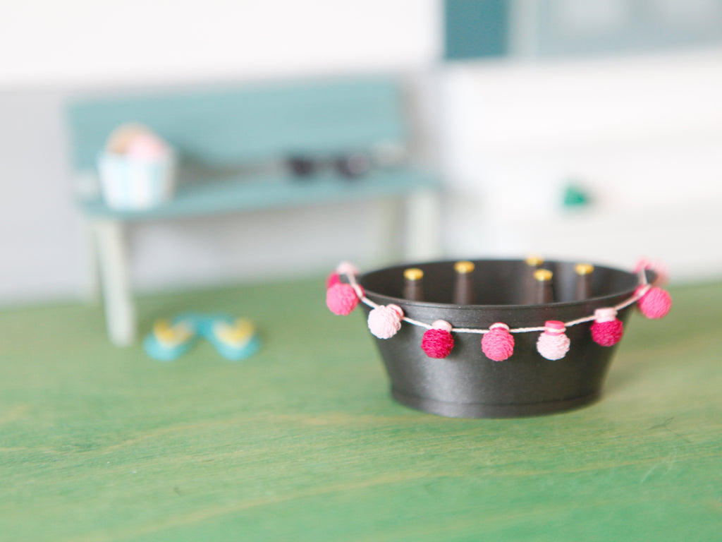 Miniatur Pompon Girlande
