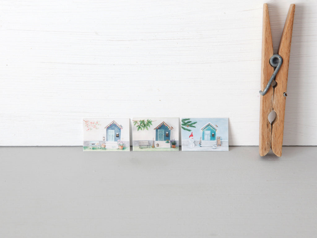 Miniatur Postkarten Set Aquarelle