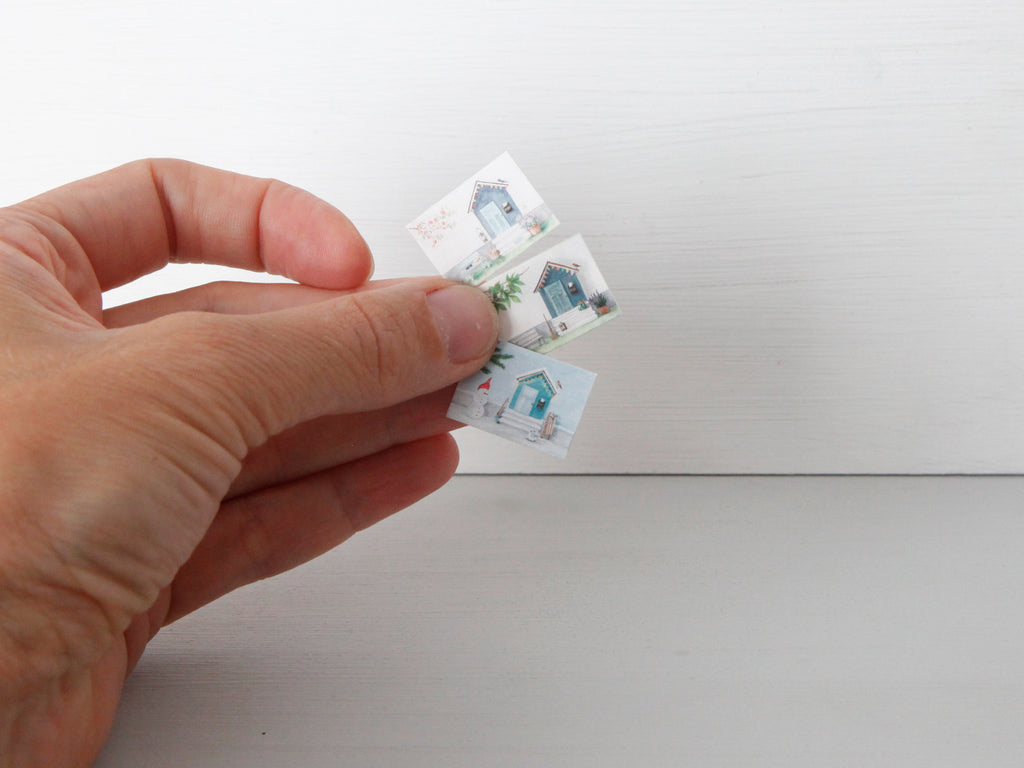 Miniatur Postkarten Set Aquarelle