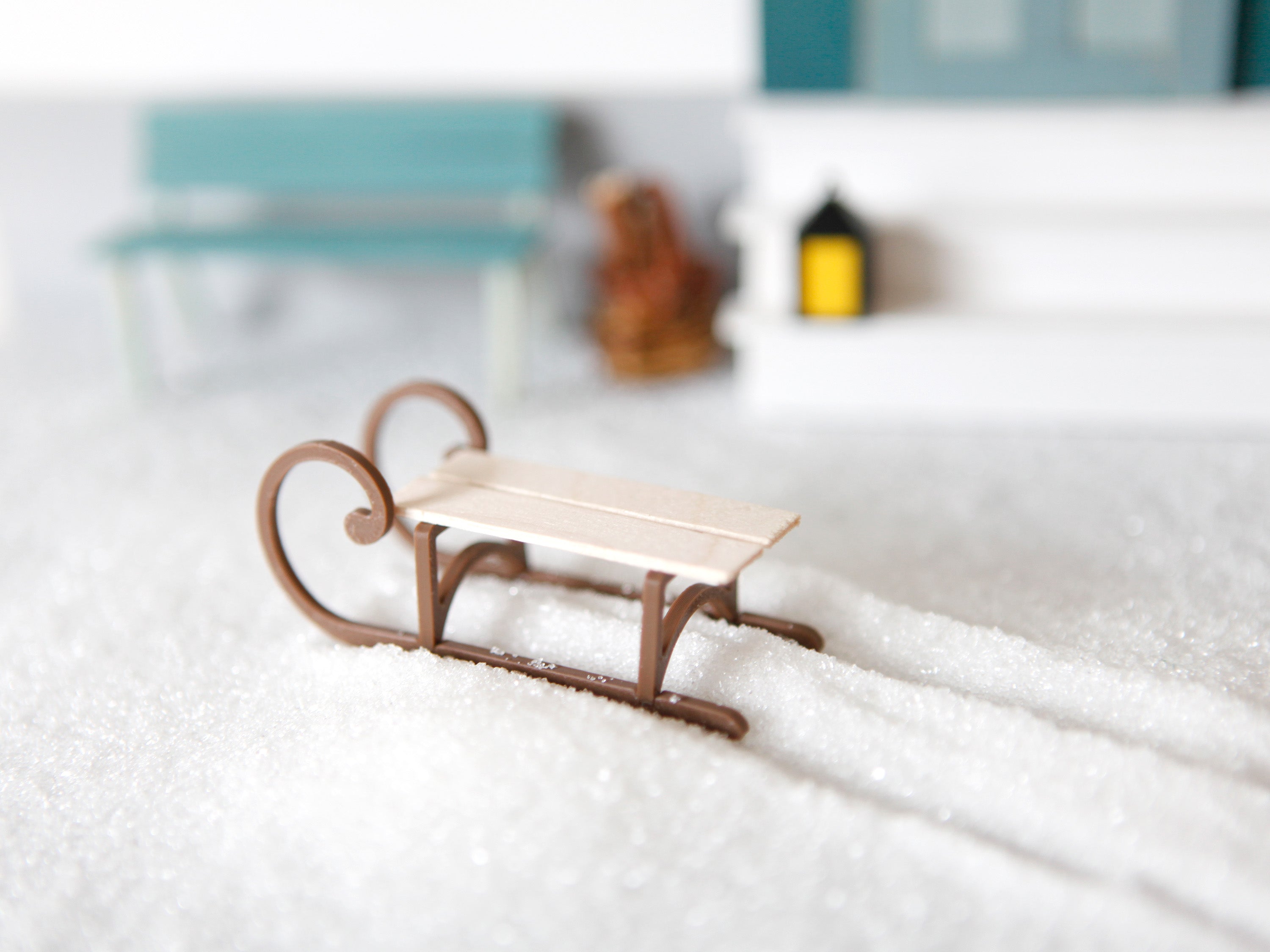 Miniatur Schlitten für die Wichteltür