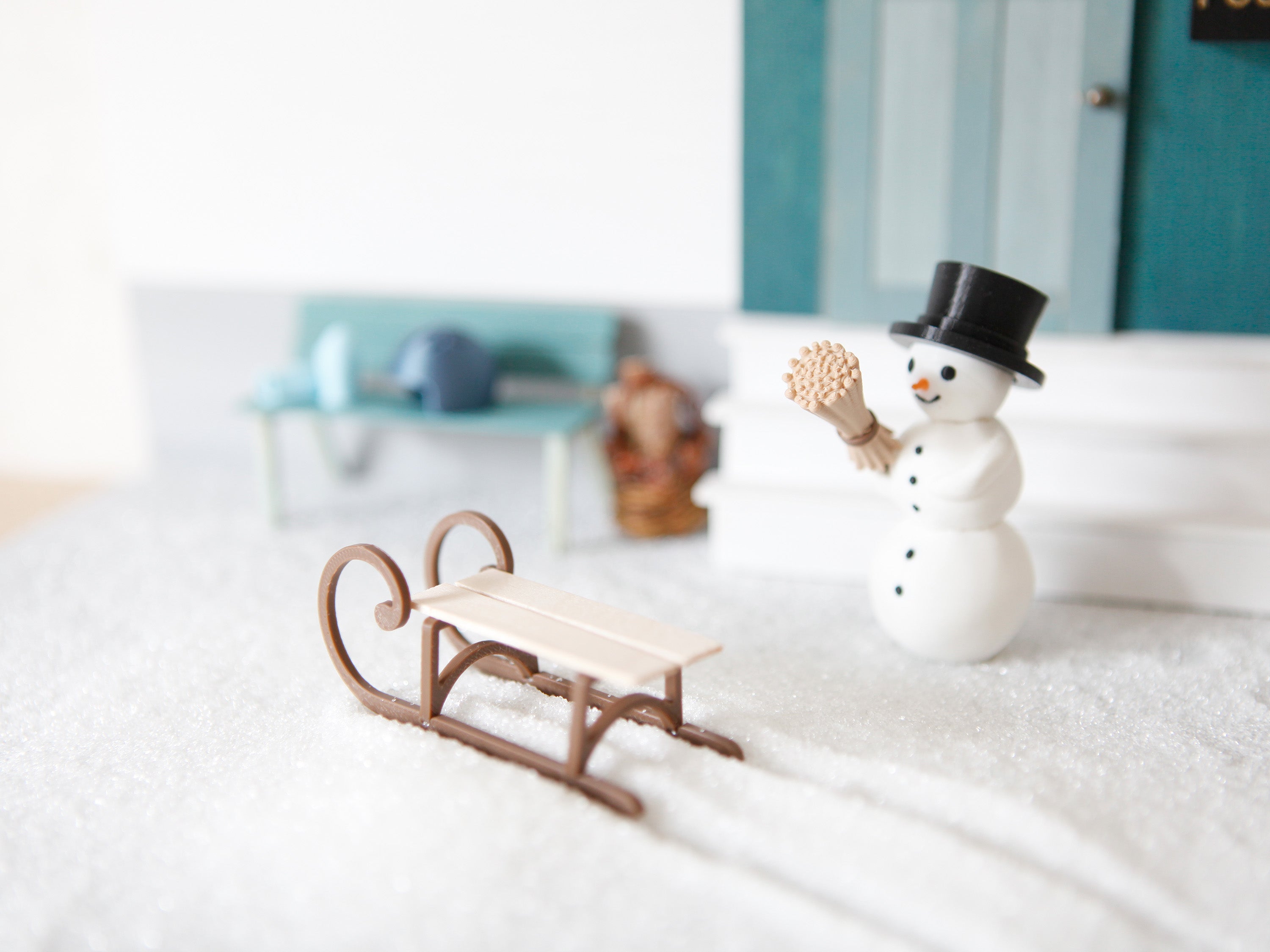 Miniatur Schlitten für die Wichteltür