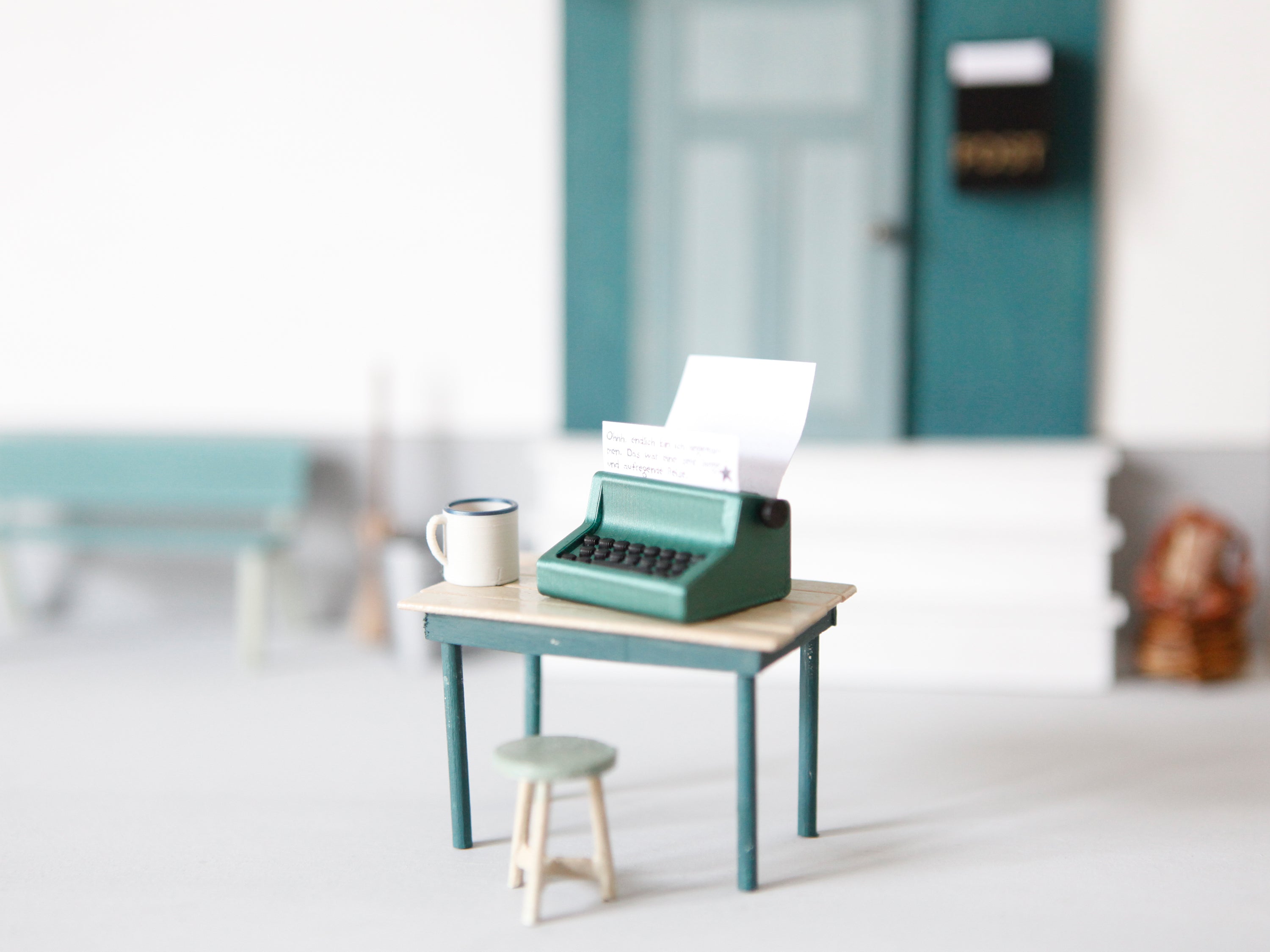Miniatur Schreibmaschine für die Wichteltür