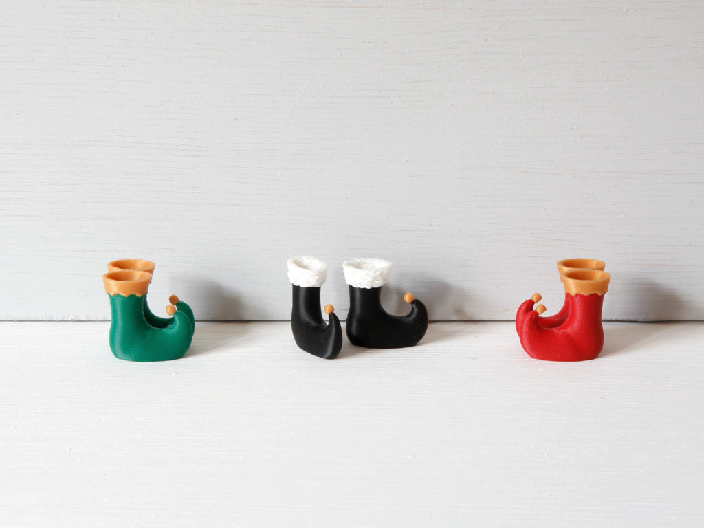 Miniatur Stiefel für die Wichteltür in schwarz