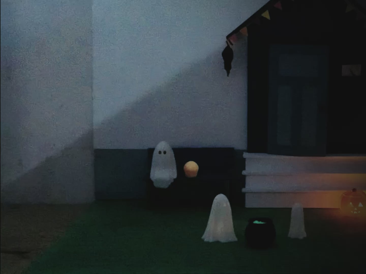 Miniatur Gespenst sitzend